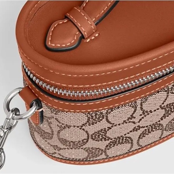 Coach Trail Bag Crystal Signature Jacquard Silver/Burnished Amber, 2 straps 🤎✨ - Picture 4 of 16